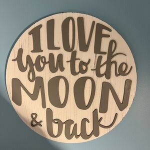 I Love You to the Moon & Back Wall Decor